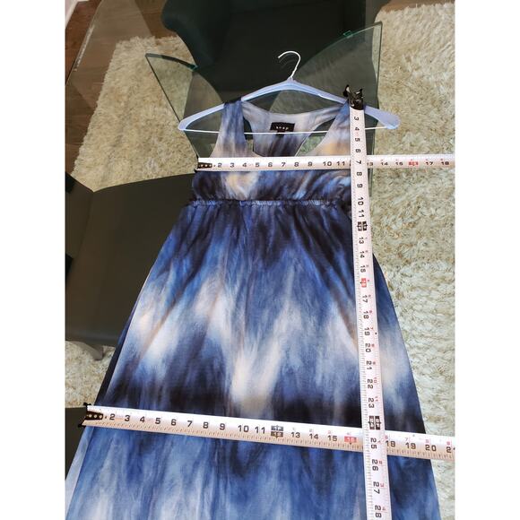 Snap Blue Sleeveless Sheath Maxi Dress - Picture 12 of 12